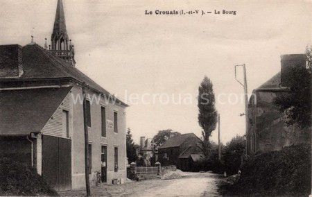 Photo historique du centre bourg de Le Crouais, 35 Ille et Vilaine