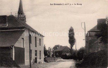 Photo historique du centre bourg de Le Crouais, 35 Ille et Vilaine Photo historique du centre bourg de Le Crouais, 35 Ille et Vilaine