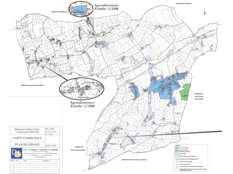 Plan de la commune de Le Crouais (35, Ille et Vilaine) Plan de la commune de Le Crouais (35, Ille et Vilaine)