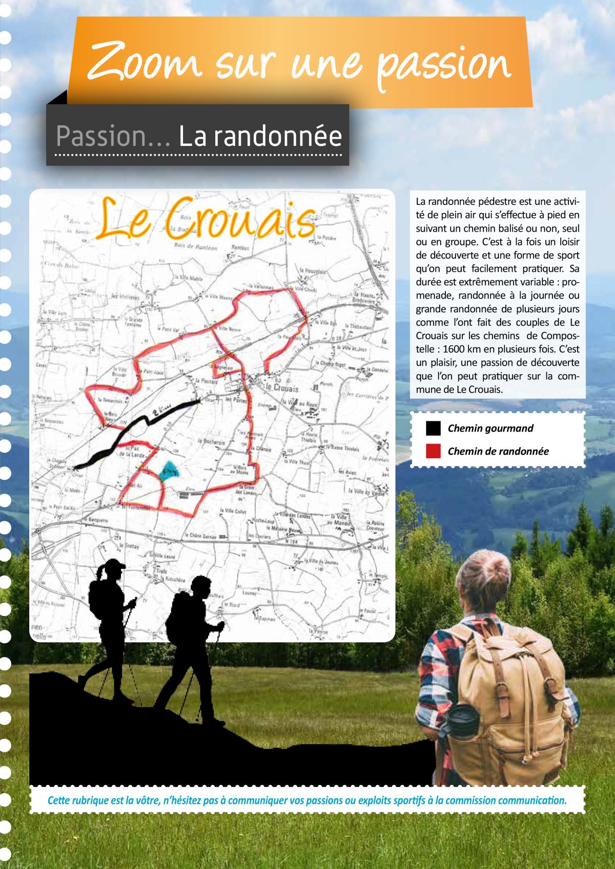 Carte de randonnée pédestre proposée par la mairie de Le Crouais (35) Carte de randonnée pédestre proposée par la mairie de Le Crouais (35)