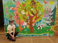 Une fresque de Misst1guett à l’école !